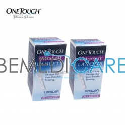 [เซ็ท2] เข็มเจาะน้ำตาล ONE TOUCH UltraSoft 25 ชิ้น (2กล่อง 50 ชิ้น)