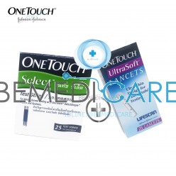 [เซ็ทคู่]ONETOUCH แถบวัดระดับน้ำตาลSelect Strip 25 ชิ้น+เข็มเจาะน้ำตาลUltra Soft25 ชิ้น